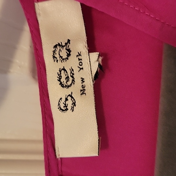 SEA NEW YORK Magenta Pink Silk Peplum Top Sz 2 NEW - Picture 6 of 8